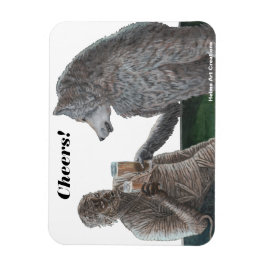 Ímã Magneta de fantasia de cerveja e Bebendo de lobiso