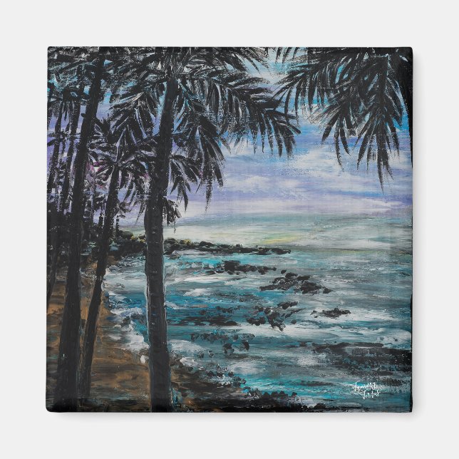 Imã Magneta de felicidade tropical (Frente)