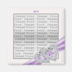 Imã Magneta de fita de Lavanda de Corações Personaliza