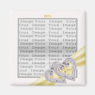 Imã Magneta de fita de limão de coração personaliza