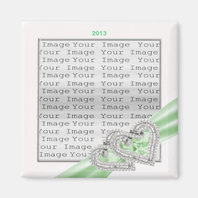 Imã Magneta de fita do Limão de Corações Personalizado (Frente)