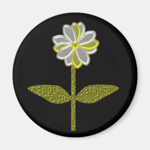 Imã Magneta de Flor de Daisy Brilhante