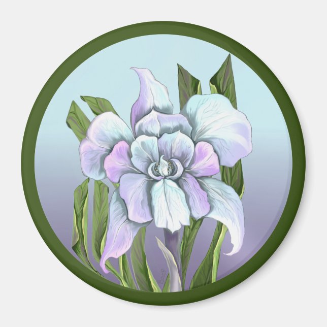 Imã Magneta de flores de Smeraldo (Frente)