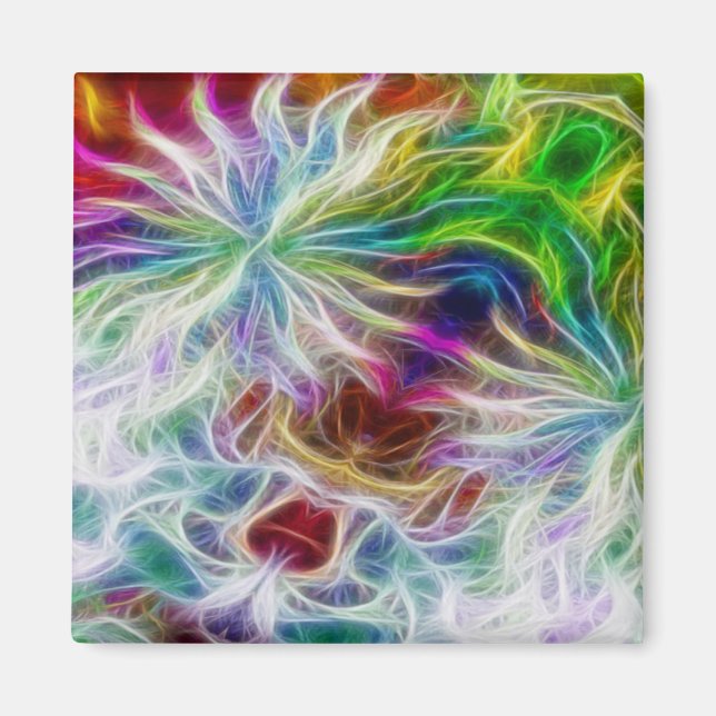 Imã Magneta de Flores Fractais (Frente)