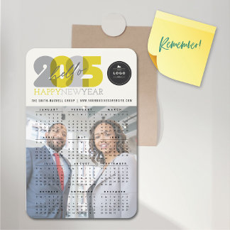 Ímã Magneta de Foto de Ano Novo do Calendário do Bold