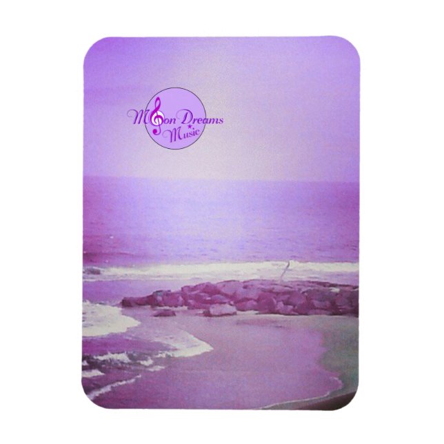 Ímã Magneta de Fotografia 3X4 Inch para Oceano Roxo (Vertical)