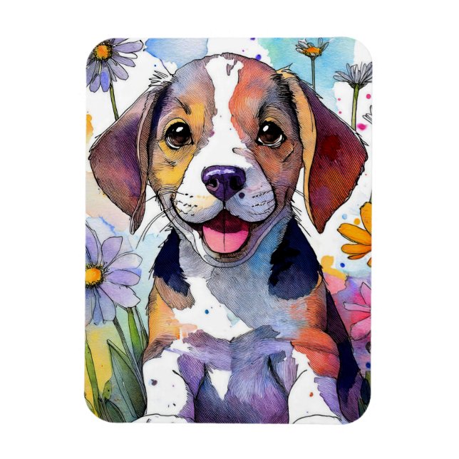 Ímã Magneta de Fotografia do Cachorro Beagle (Vertical)