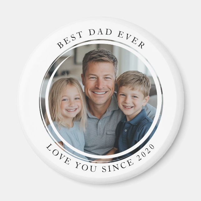 Imã Magneta de Fotografia do Melhor pai (Frente)