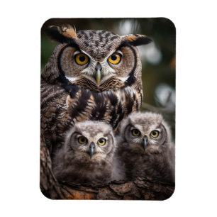 Ímã Magneta de Fotografia Flexível da Família Owl