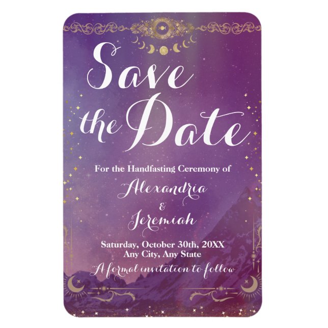 Ímã Magneta de Fotografia Flexível da Lua Dourada Viol (Vertical)