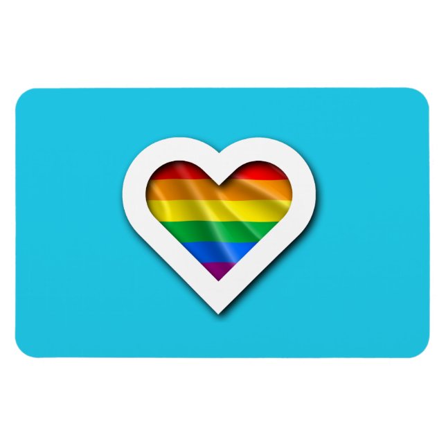 Ímã Magneta de Fotografia Retangular de Teal Personali (Horizontal)