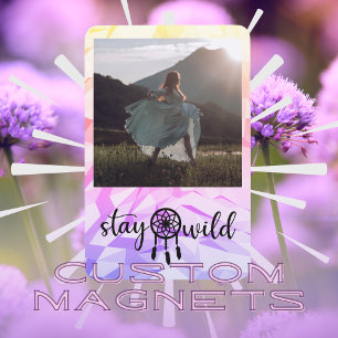 Ímã Magneta de Fotografia Simples Colorida Boho Dreamc