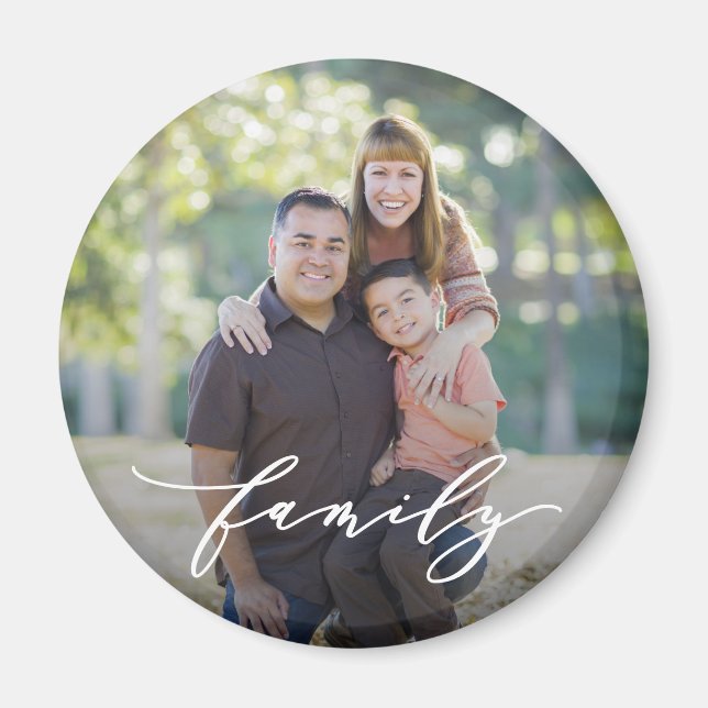 Imã Magneta de Fotografias Personalizadas de Cor Editá (Frente)