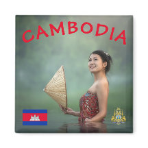 Magneta de fotos de mulheres cambojanas