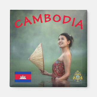 Imã Magneta de fotos de mulheres cambojanas