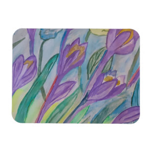 Ímã Magneta de Fotos Flexível de Crocus Abstrato