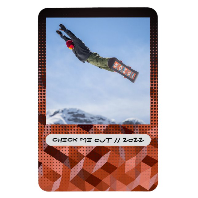 Ímã Magneta de Fotos Flexível de Legenda Personalizada (Vertical)