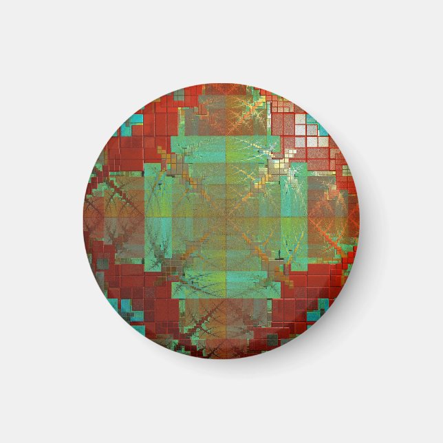 Imã Magneta de fusão cromática vermelha e verde (Frente)