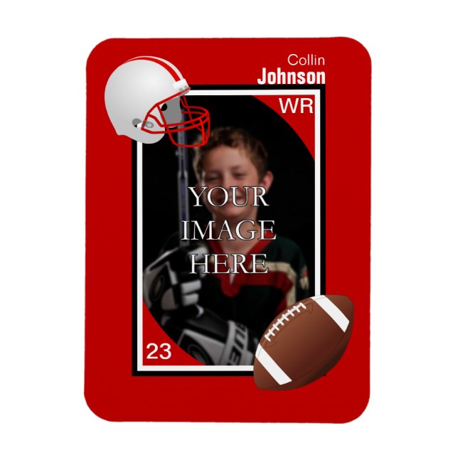 Ímã Magneta de futebol personalizada (Vertical)