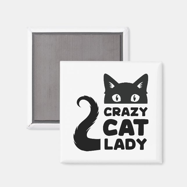 Imã Magneta de Gata Louca (Front/Back)