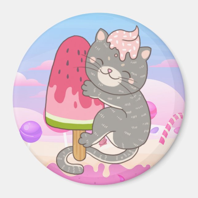 Imã Magneta de Gato (Frente)