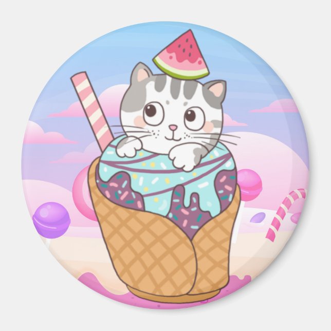 Imã Magneta de Gato (Frente)