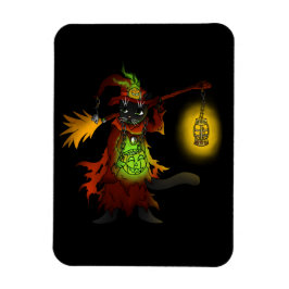 Ímã Magneta de Gato de Bruxa Negra do Halloween