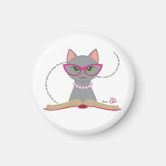 Imã Magneta de Gato de Livro