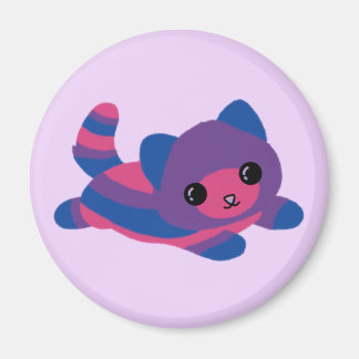 Imã Magneta de Gato do Orgulho Bissexual