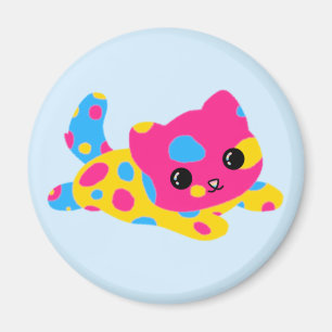 Imã Magneta de Gato do Orgulho Pansexual