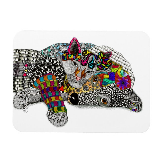 Ímã Magneta de Gato e Cão (Horizontal)