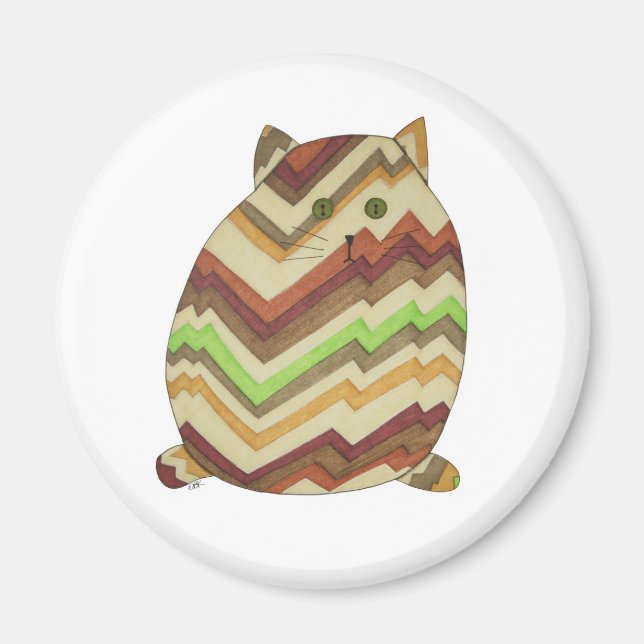 Imã Magneta de Gato Gordo (Frente)