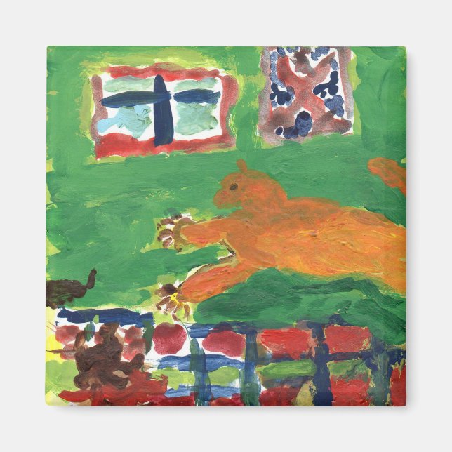 Imã Magneta de gato louco (Frente)