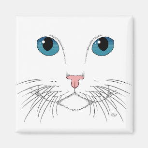 Imã Magneta de Gato Olhado Azul