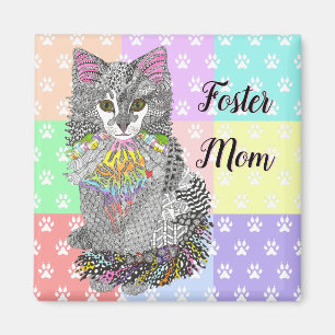 Imã Magneta de Gato para Mamãe