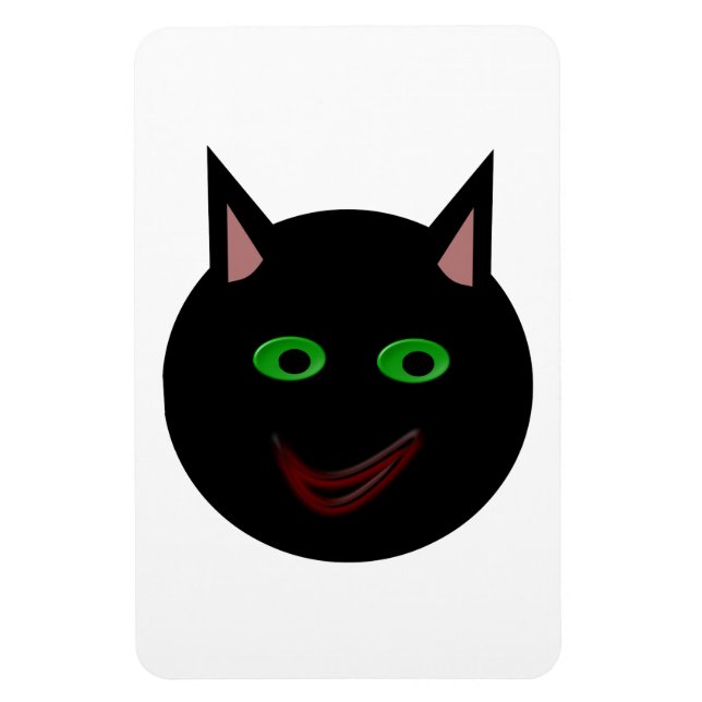 Ímã Magneta de Gato Preto Halloween (Vertical)
