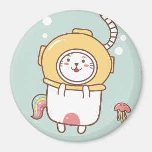 Imã Magneta de Gato Unicorn