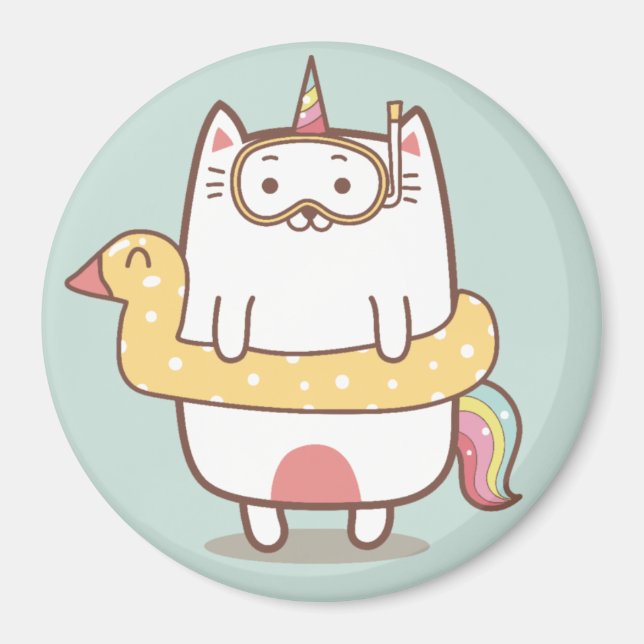 Imã Magneta de Gato Unicorn (Frente)