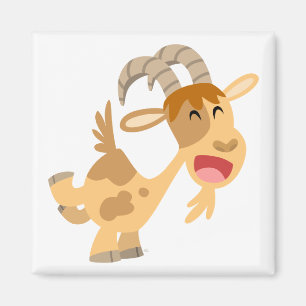 Imã Magneta de Goat de Cartoon Feliz