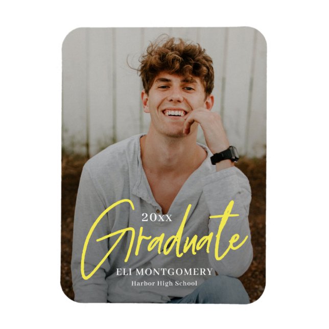 Ímã Magneta de Graduação de COR EDITÁVEL Pintada (Vertical)