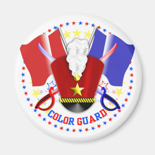 Imã Magneta de Guarda de cor azul e branco vermelho de
