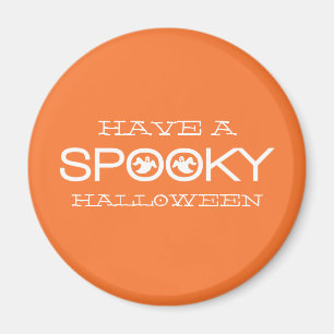 Imã Magneta de Halloween de Tipografia Spooky