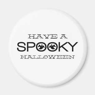 Imã Magneta de Halloween de Tipografia Spooky