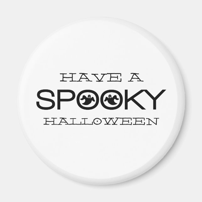 Imã Magneta de Halloween de Tipografia Spooky (Frente)