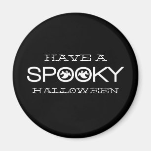 Imã Magneta de Halloween de Tipografia Spooky