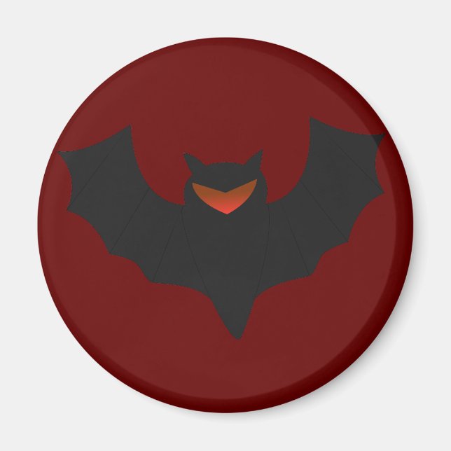 Imã Magneta de Halloween Grumpy Bat (Frente)