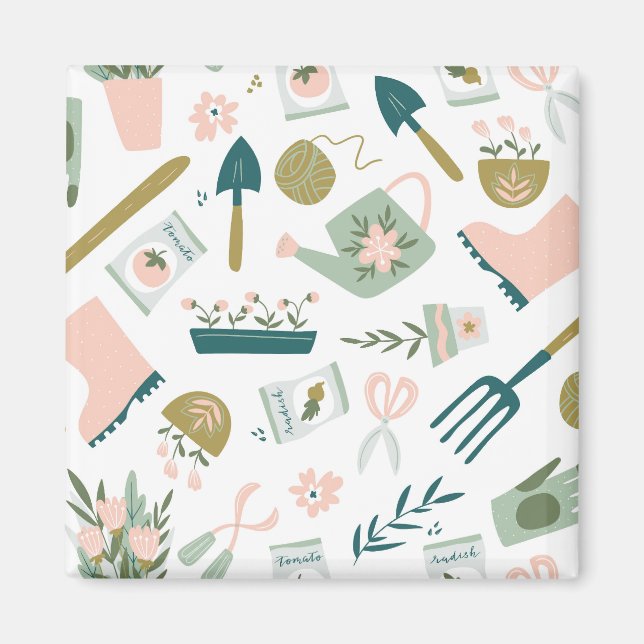 Imã Magneta de Horário do Jardim (Frente)