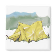 Magneta de Ilustração de Tent Whimsical