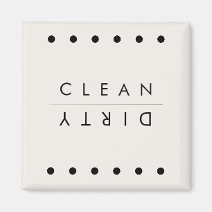 Imã Magneta de lavadora de louça em preto e branco