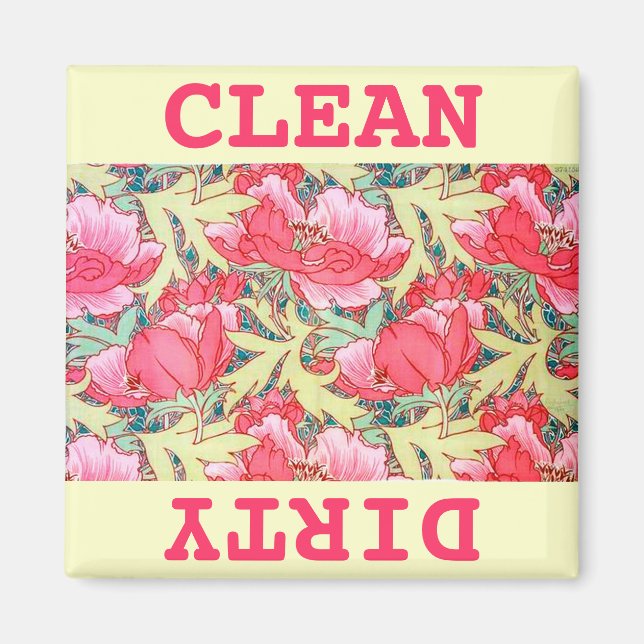 Imã Magneta de lavadora de louça limpa/suja (Frente)